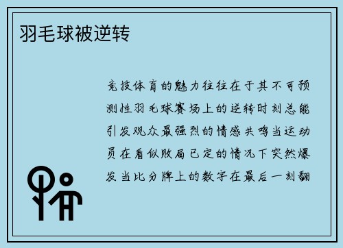 羽毛球被逆转